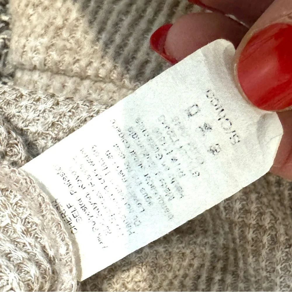 Story Beige Women's Crew Neck chunky fall Sweater - Picture 6 of 7